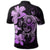 Hibiscus Plumeria Mix Polynesian Turtle Polo Shirt Violet - Polynesian Pride