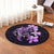 Hibiscus Plumeria Mix Polynesian Turtle Round Carpet Violet - AH - Polynesian Pride