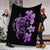 Hibiscus Plumeria Mix Polynesian Turtle Premium Blankets Violet - AH - Polynesian Pride