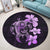 Hibiscus Plumeria Mix Polynesian Turtle Round Carpet Violet - AH - Polynesian Pride