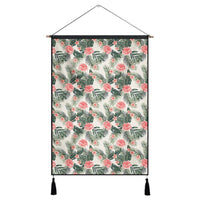 Hibiscus Plumeria Tropical Red Hanging Poster - AH Hanging Poster 43 x 65 cm Cotton And Linen - Polynesian Pride