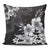 Hibiscus And Plumeria B&W Pillow Covers One Size Zippered Pillow Case 18"x18"(Twin Sides) Black - Polynesian Pride