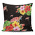 Hibiscus Plumeria Turtle Pillow Covers One Size Zippered Pillow Case 18"x18"(Twin Sides) Black - Polynesian Pride