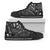 Papua New Guinea High Top Shoes - Cross Style Unisex Black - Polynesian Pride