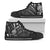 Nauru High Top Shoes - Cross Style Unisex Black - Polynesian Pride