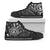 Northern Mariana Islands High Top Shoes - Cross Style Unisex Black - Polynesian Pride