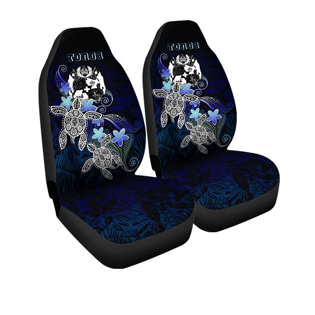Tonga Polynesian Car Seat Covers - Blue Turtle Couple - Polynesian Pride