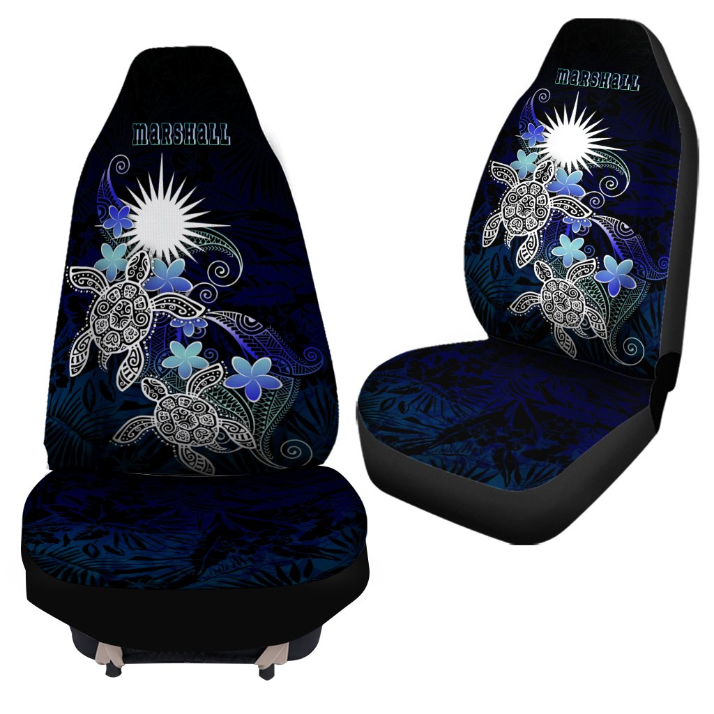 Marshall Islands Polynesian Car Seat Covers - Blue Turtle Couple - Polynesian Pride