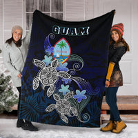 Guam Polynesian Premium Blanket - Blue Turtle Couple - Polynesian Pride