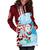 Hawaii Christmas Surfing Santa Claus Mele Kalikimaka Hoodie Dress LT7 Red - Polynesian Pride