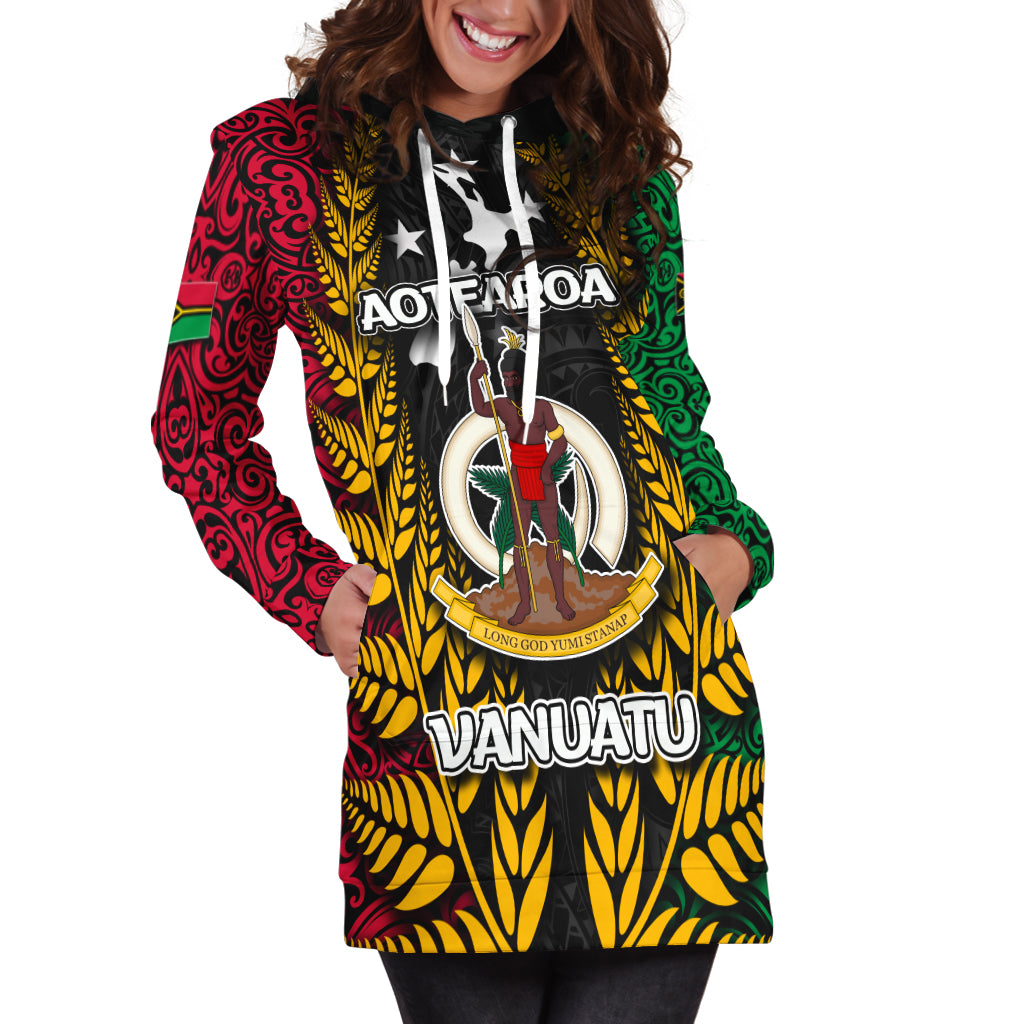 Vanuatu Hoodie Dress Mix Aotearoa LT6 Red - Polynesian Pride