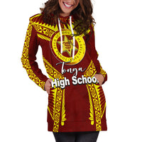 (Custom Personalised) Tonga High School Hoodie Dress Yellow Style LT6 Brown - Polynesian Pride