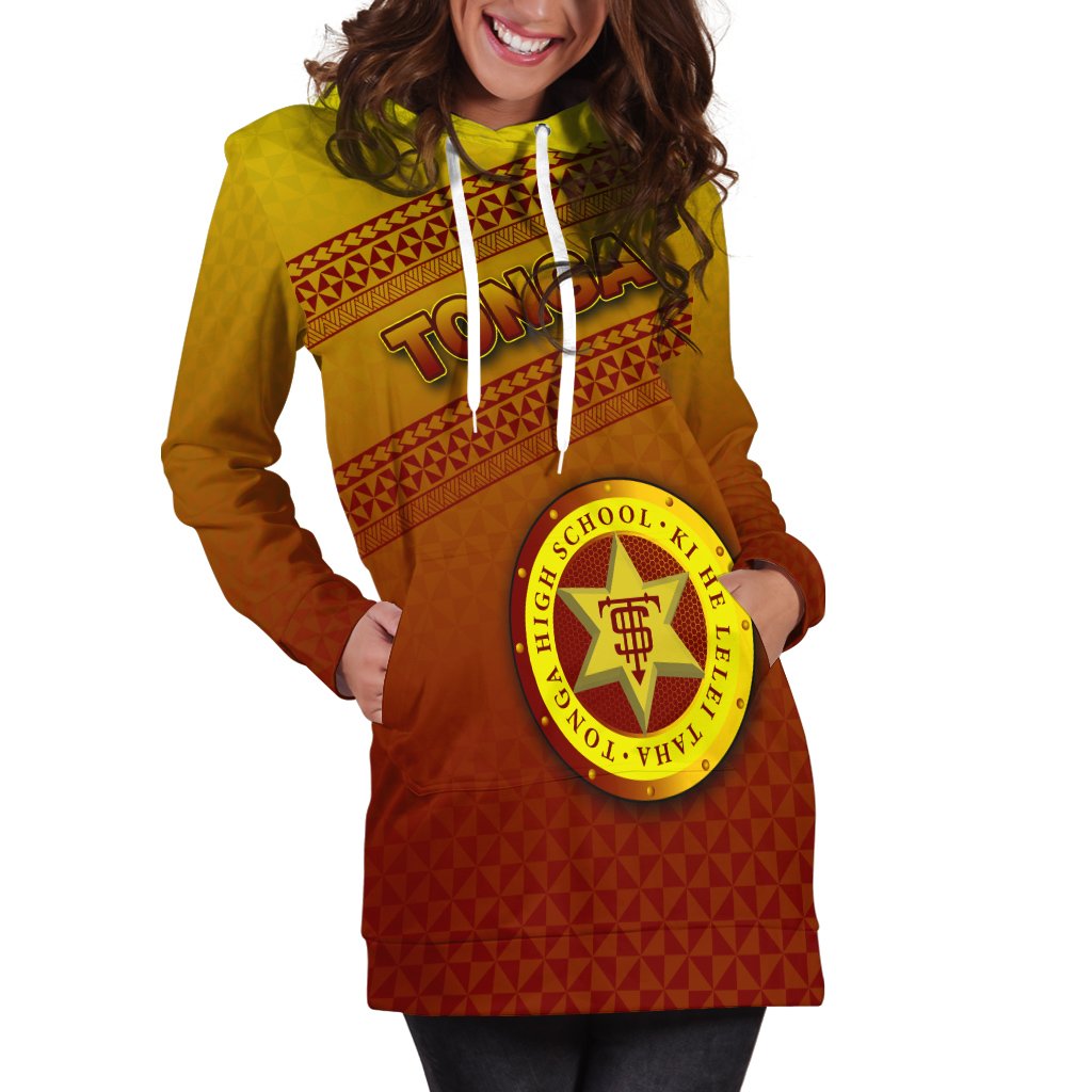 Tonga High School Hoodie Dress Simple Style Yellow - Polynesian Pride