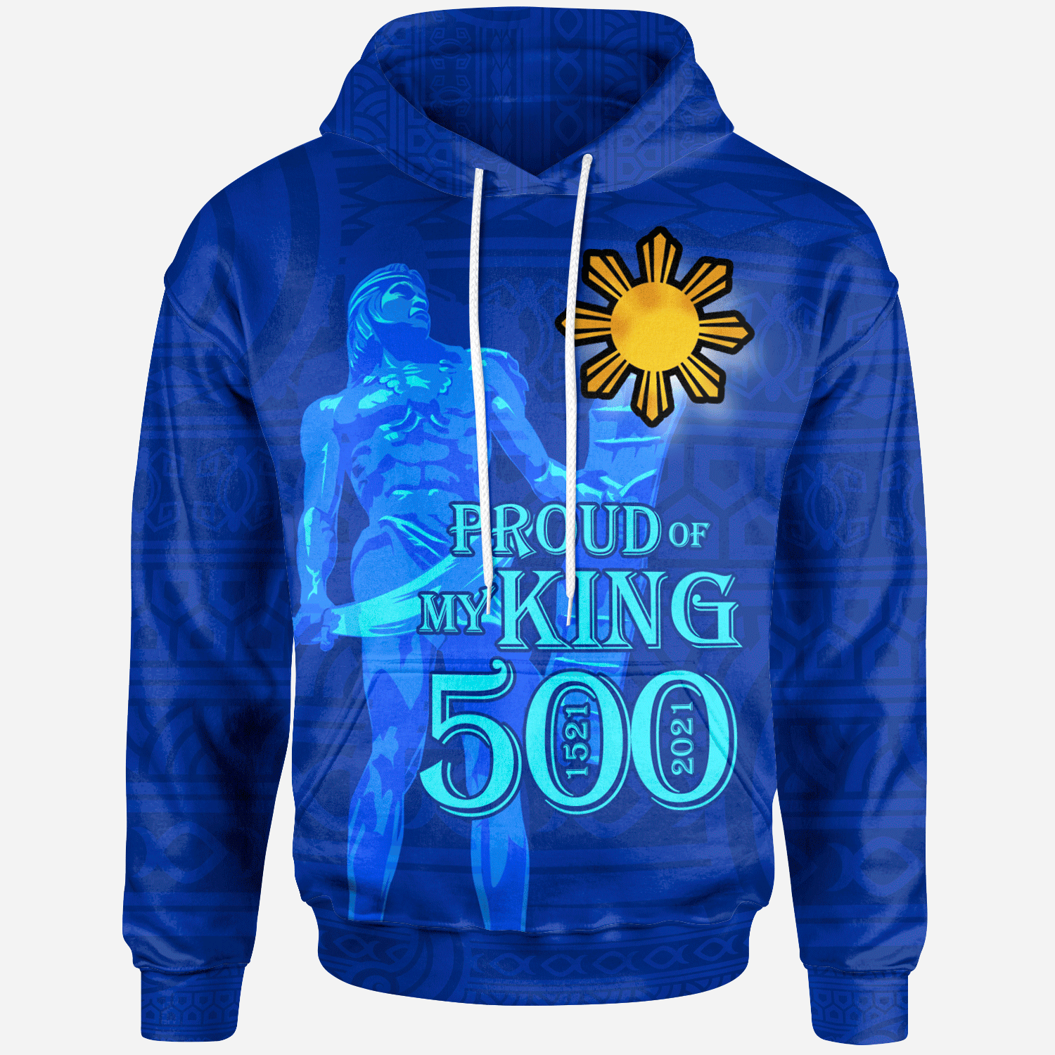 Philippines Hoodie Proud of My King Unisex Blue - Polynesian Pride