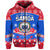 Samoa Tribal Polynesian Christmas Vibe Hoodie LT9 Zip Hoodie Blue - Polynesian Pride