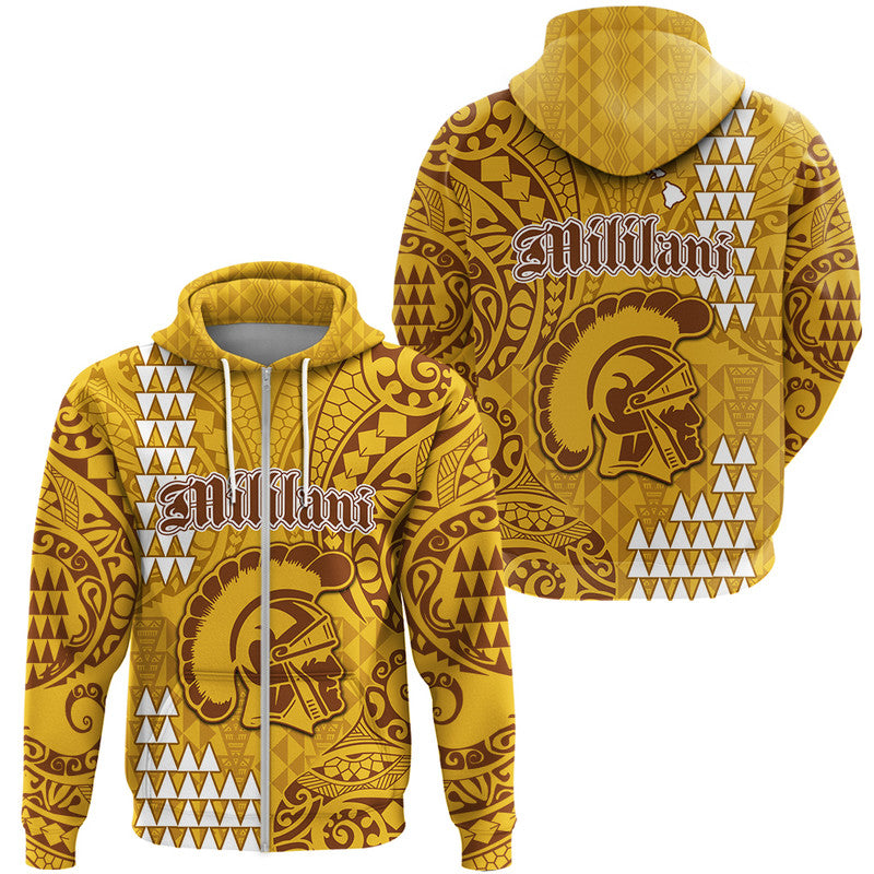 Hawaii Mililani High School Hoodie Tribal Kakau LT9 - Polynesian Pride
