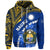 Custom Nauru Coat of Arms Hoodie Polynesian With Frigatebird LT9 Zip Hoodie Blue - Polynesian Pride