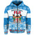 Fiji Masi Tapa Christmas Vibe Hoodie LT9 Zip Hoodie Blue - Polynesian Pride