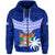 Custom Fiji Coat of Arms Hoodie Polynesian Tapa Palm Tree LT9 Zip Hoodie Blue - Polynesian Pride