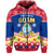 Custom Guam Tribal Polynesian Christmas Vibe Hoodie LT9 Zip Hoodie Blue - Polynesian Pride