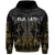 Fiji Rugby Bati Hoodie Fijian Coat of Arms Tapa Pattern LT9 Zip Hoodie Black - Polynesian Pride