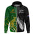 Aotearoa Rugby All Black Combine Australia Wallabies Hoodie Aboriginal Kangaroo and Maori Fern LT9 Zip Hoodie Black - Polynesian Pride