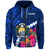 Custom Nauru Coat of Arms Hoodie Polynesian Tropical LT9 Zip Hoodie Blue - Polynesian Pride