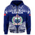 Custom Samoa Coat of Arms Hoodie Polynesian Pattern LT9 Zip Hoodie Blue - Polynesian Pride