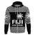 (Custom Text and Number) Fiji Rugby Sevens Hoodie Simple Style LT9 Zip Hoodie Blue - Polynesian Pride