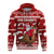 New Zealand Xmas Hoodie Mere Kirihimete Santa With Kiwi Bird LT7 Red - Polynesian Pride