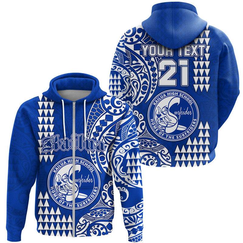 Custom Hawaii Kailua High School Hoodie Tribal Kakau LT9 - Polynesian Pride