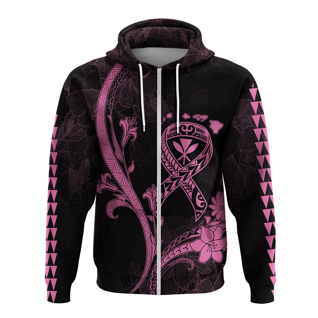 Hawaii Hoodie Breast Cancer Survivor Mix Hibiscus LT7 - Polynesian Pride