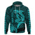 Custom Hawaii Hoodie Shark and Turtle Mix Kakau Turquoise LT9 Pullover Hoodie Turquoise - Polynesian Pride