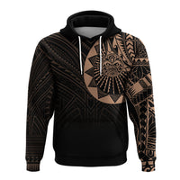 Polynesian Full Sleeve Tattoo Hoodie Blush Color LT7 Unisex Black - Polynesian Pride
