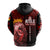 Custom Kolisi Tonga Atele Old Boys Zip up Hoodie Red Lions LT7 - Polynesian Pride