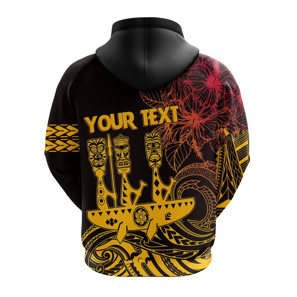 Hawaii Outrigger Canoe Paddling Hoodie Tribal Tiki LT7 - Polynesian Pride