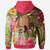 Tokelau Hoodie Flowers Tropical With Sea Animals - Polynesian Pride