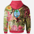 Guam Hoodie Flowers Tropical With Sea Animals - Polynesian Pride