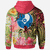 Yap State Hoodie Flowers Tropical With Sea Animals - Polynesian Pride