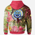 Federated States of Micronesia Hoodie Flowers Tropical With Sea Animals - Polynesian Pride