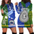 (Custom Personalised) Samoa And Cook Islands Hoodie Dress Together LT8 Blue - Polynesian Pride