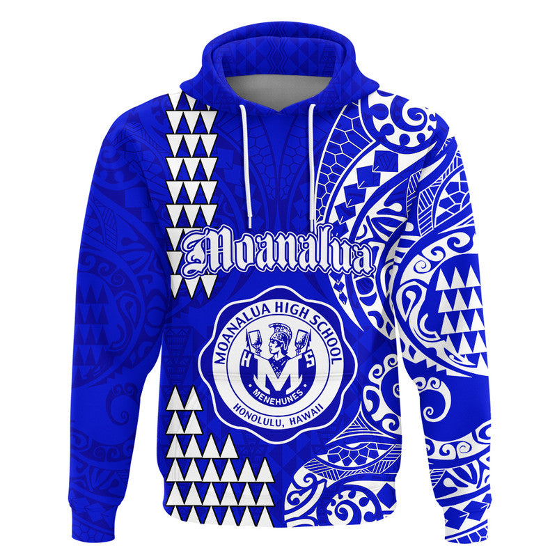 Hawaii Moanalua High School Hoodie Tribal Kakau LT9 - Polynesian Pride