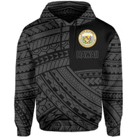Polynesian Protect Mauna Kea Kanaka Maoli Hawaii Hoodie Grey Quarter Style - Polynesian Pride