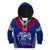 Personalised Toa Samoa Hoodie KID Ulafala Style Samoa Warriors LT7 Hoodie Blue - Polynesian Pride