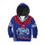 Personalised Toa Samoa Hoodie KID Ulafala Style Samoa Warriors LT7 Zip Hoodie Blue - Polynesian Pride