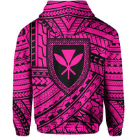 Polynesian Protect Mauna Kea Kanaka Maoli Hawaii Zip Hoodie Pink Quarter Style - Polynesian Pride