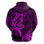 Custom Hawaii Hoodie Shark and Turtle Mix Kakau Purple LT9 - Polynesian Pride