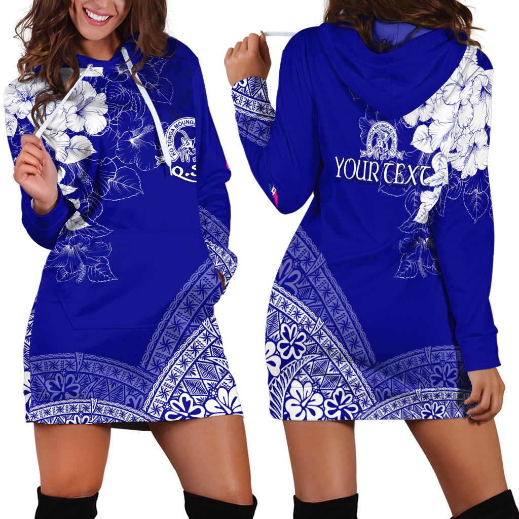 (Custom Personalize) Tonga Kolisi Kuini Salote Hoodie Dress QSC Floral Tapa LT7 - Polynesian Pride