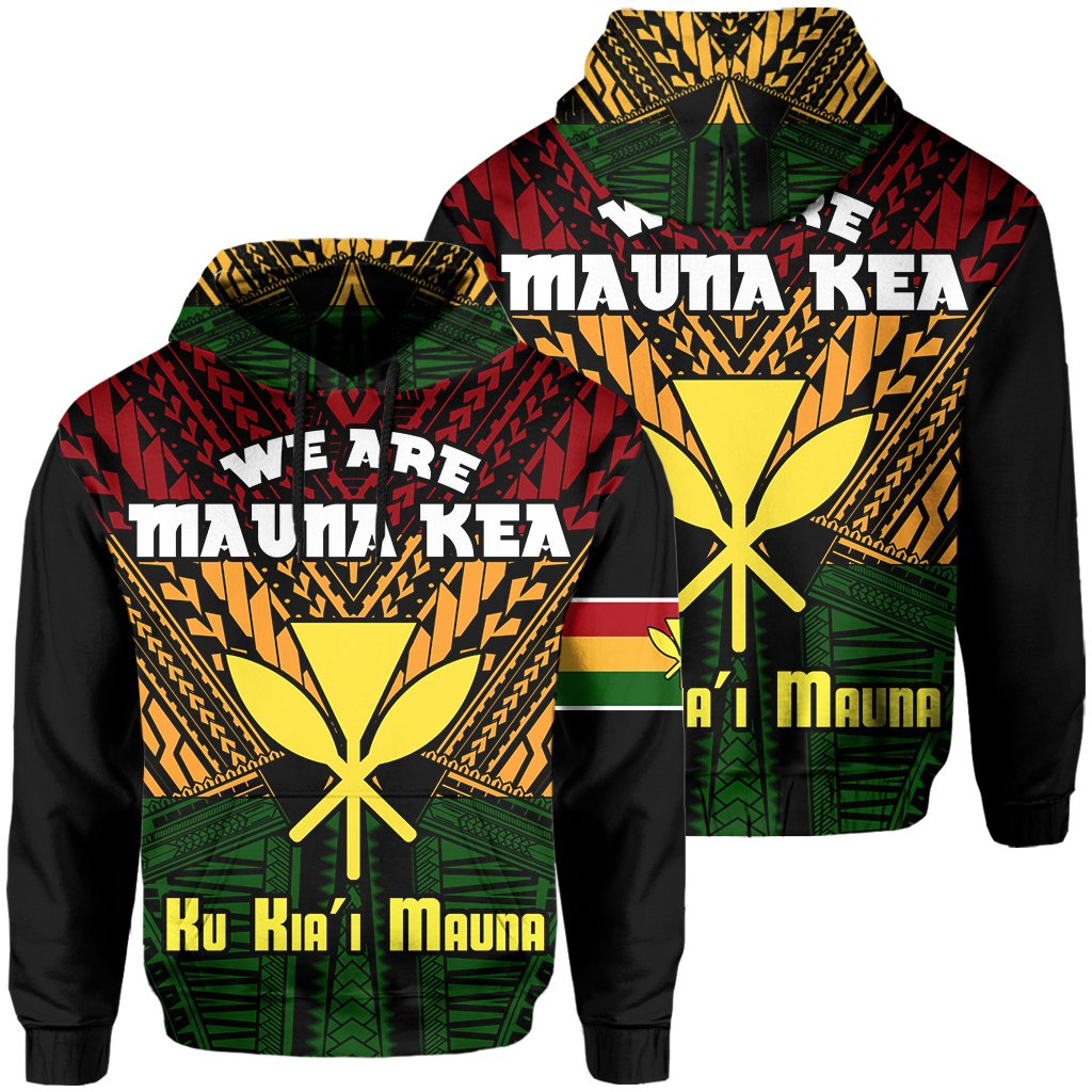 Hawaii Mauna Kea Kanaka Polynesian Hoodie Hill Style Unisex Royal - Polynesian Pride