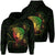 Hawaii Warrior Hibiscus Polynesian Hoodie Flo Style Unisex Green - Polynesian Pride